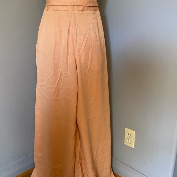 High Waisted Wide Leg rayon Pants - Picture 3 of 4